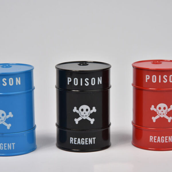 Metallic poison barrel grinder